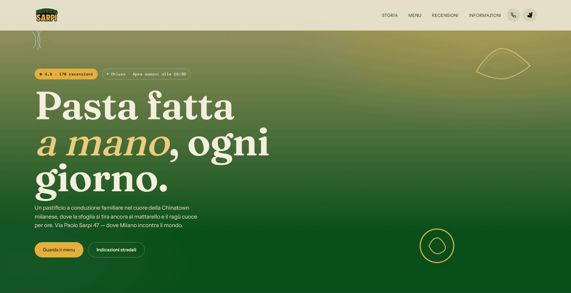 Pastificio Sarpi website preview